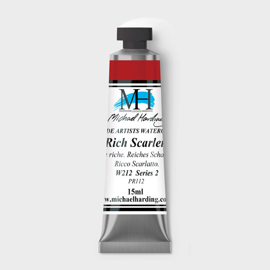 Micheal Harding Artist Watercolour 15ml W212 Rich Scarlet S2