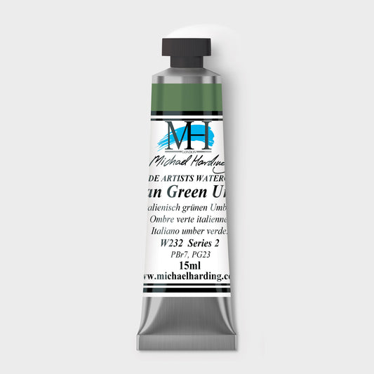 Micheal Harding Artist Watercolour 15ml W232 Italian Green Umber S2