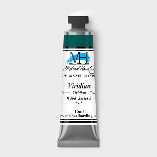 Micheal Harding Artist Watercolour 15ml W308 Viridian S3