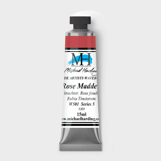 Micheal Harding Artist Watercolour 15ml W501 Rose Madder S5