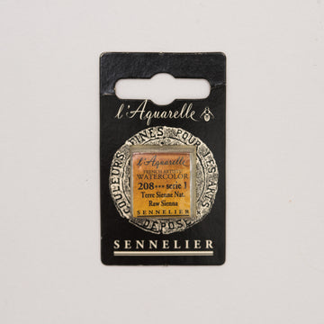 Sennelier l'Aquarelle half pan Raw Sienna S1