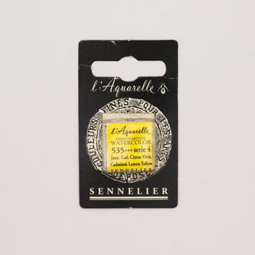 Sennelier l'Aquarelle half pan Cadmium Lemon Yellow S4