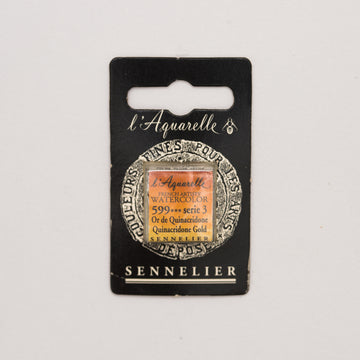 Sennelier l'Aquarelle 599 Quinacridone Gold half pan S3