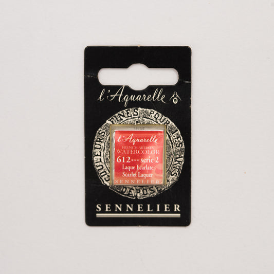 Sennelier l'Aquarelle 612 Scarlet Laquer half pan S2