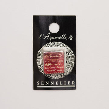 Sennelier l'Aquarelle 689 Alizarin Crimson half pan S1