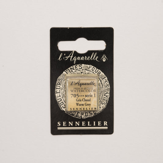 Sennelier l'Aquarelle 705 Warm Grey half pan S1