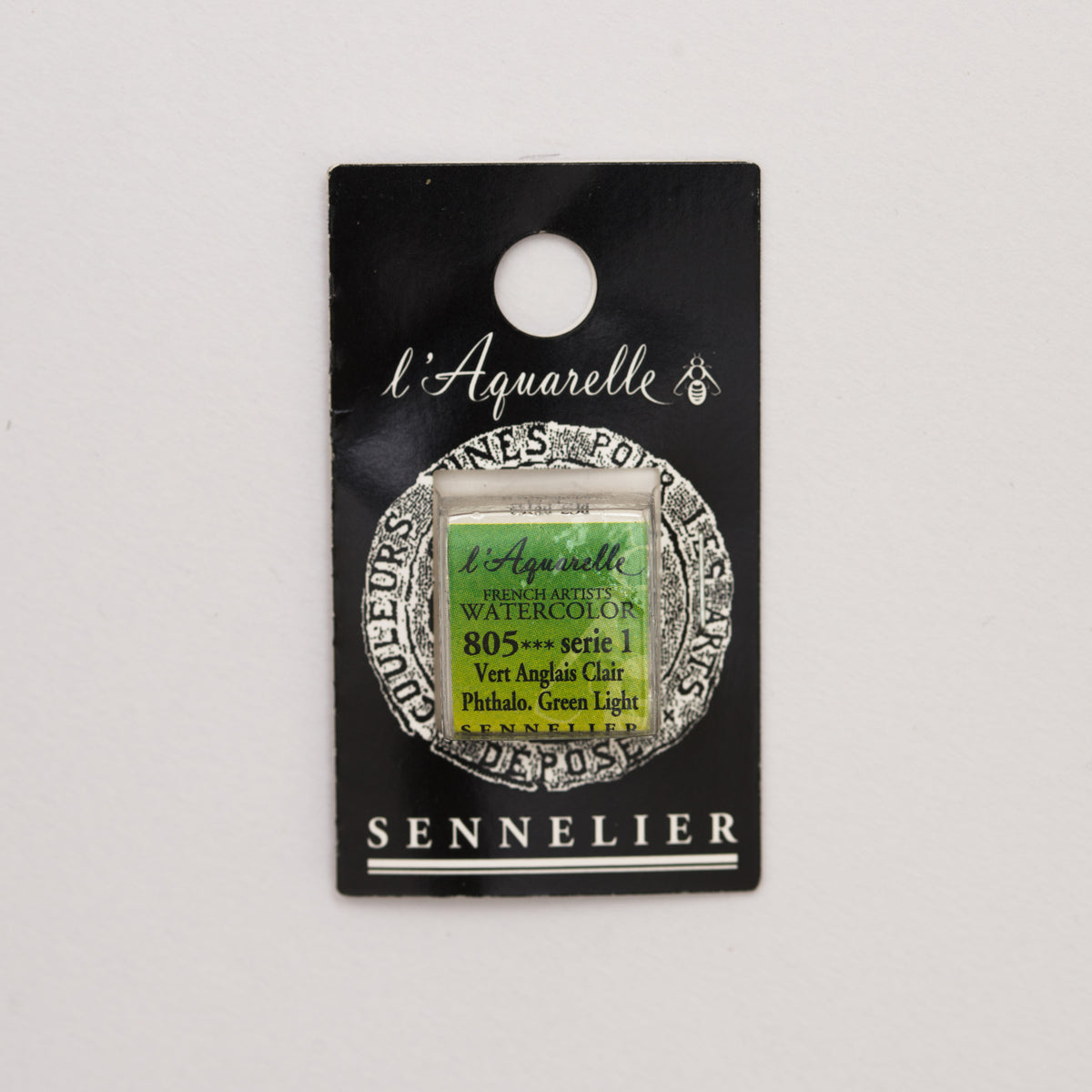 Sennelier l'Aquarelle half pan Phthalo. Green Light S1