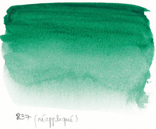 Sennelier l'Aquarelle 837 Viridian Green half pan S3