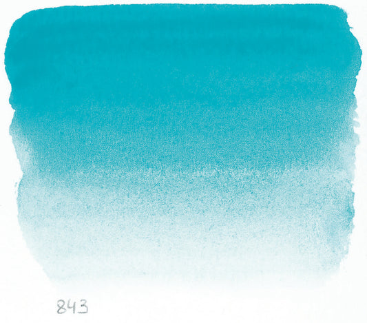 Sennelier l'Aquarelle 843 Turquoise Green half pan S4