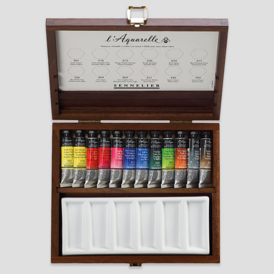 Sennelier l'Aquarelle set 12 + palet