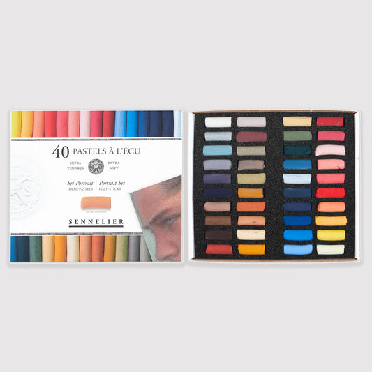 Sennelier soft pastels 'A l'écu' set 40 half pastels Portrait