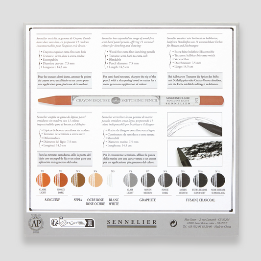 Sennelier Pastel pencils set 12 Sketching