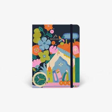 Mossery Watercolour 'Zestful night' Thread bound
