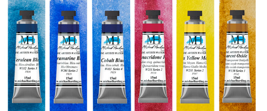Michael Harding Artist Watercolour 15ml Set 6 Poppy Balser