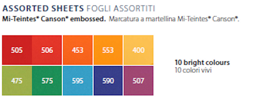 Canson Mi-Teintes® A3 160g Felle tinten 10 vel