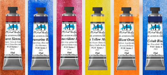 Michael Harding Artist Watercolour 15ml Set 6 Brienne Brown Essentials