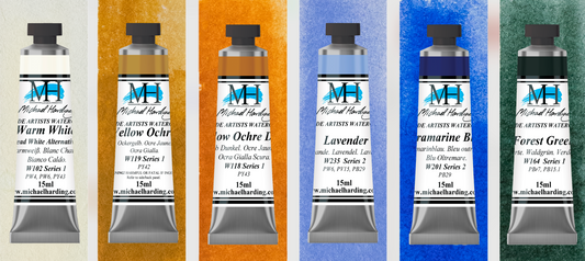 Michael Harding Artist Watercolour 15ml Set 6 Misty London