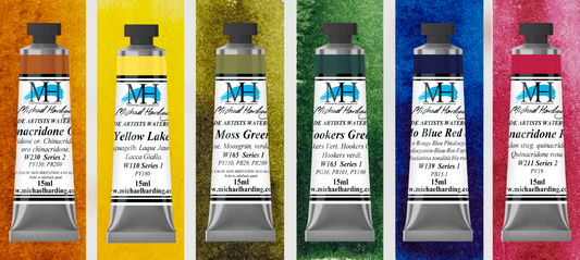 Michael Harding Artist Watercolour 15ml Set 6 Spring Floral