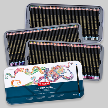 Derwent Chromaqua Pencil Tin of 150 Colours