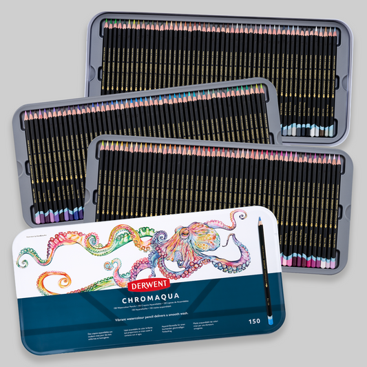 Derwent Chromaqua Pencil Tin of 150 Colours