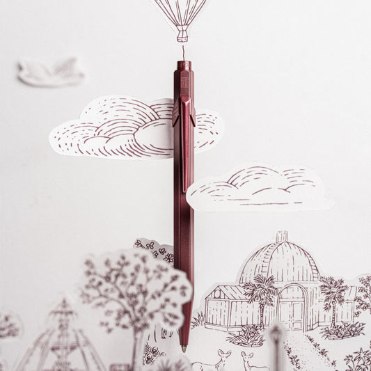 Caran 'd Ache XMAS 2026 849 Ballpoint pen Burgundy Toile de Jouy