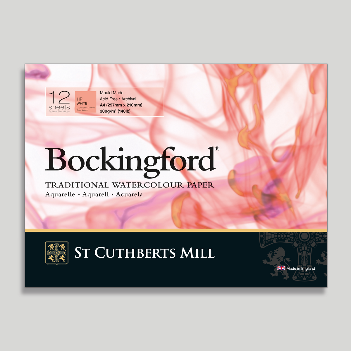 St. Cuthberts Bockingford Hot pressed Wit 300g 21x29,7cm (A4) 12 vel