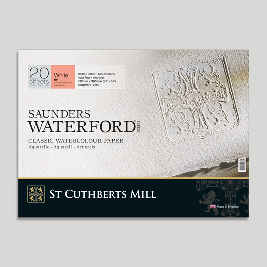 St. Cuthberts Saunders Waterford Hot pressed Wit 300g 51x36cm 20 vel