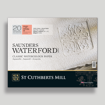 St. Cuthberts Saunders Waterford Hot pressed Wit 300g 41x31cm 20 vel