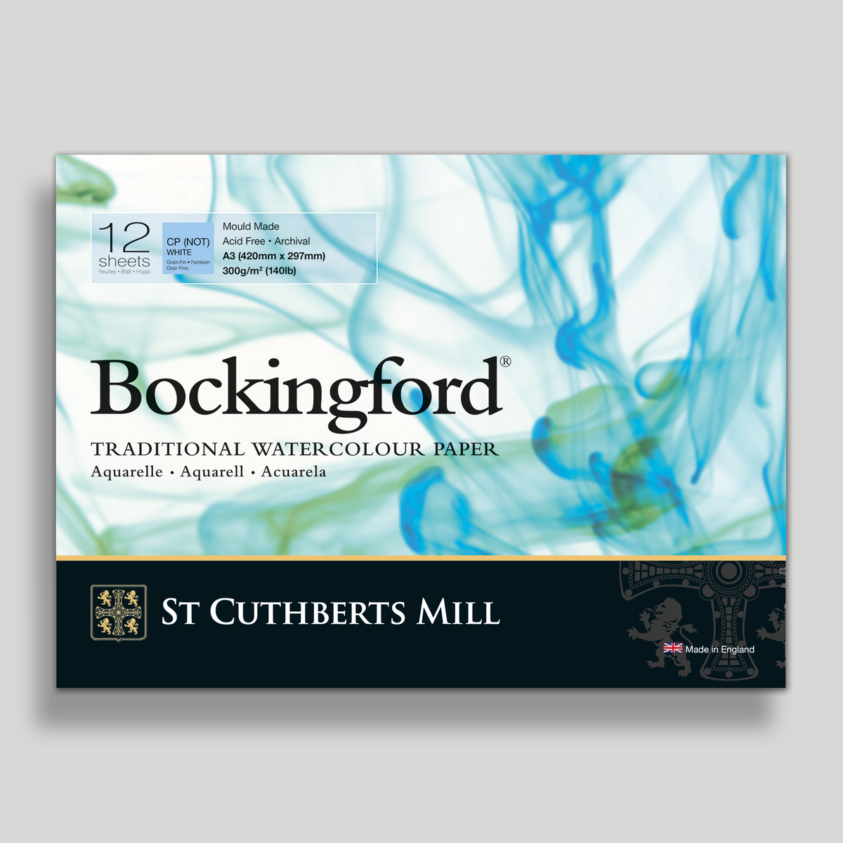 St. Cuthberts Bockingford Cold pressed Wit 300g 29,7x42cm (A3) 12 vel