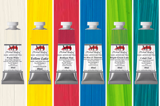 Michael Harding Oil paint 40ml Set 6 Bermuda/Tropical