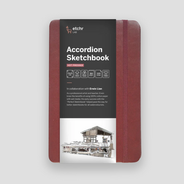 Etchr Sketchbook Accordion Medium 13x21cm Hot Pressed 220g