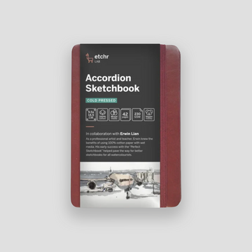 Etchr Sketchbook Accordion Small 9,5x14,5cm Cold Pressed 230g