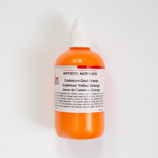 Ara Acrylic 250ml Cadmium Yellow Orange