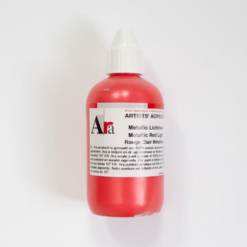 Ara Acrylic 250ml Metallic Red Light