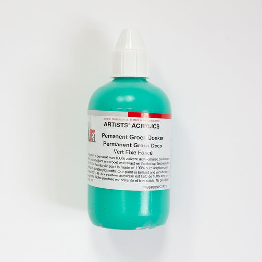 Ara Acrylic 250ml Permanent Green Deep