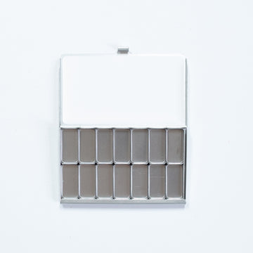 Art Toolkit Pocket Silver Palette with 14 Standard Pans