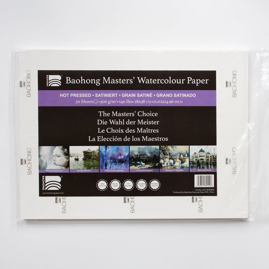 Baohong Masters' Choice 300g 20 Sheets Hot pressed 28x38cm