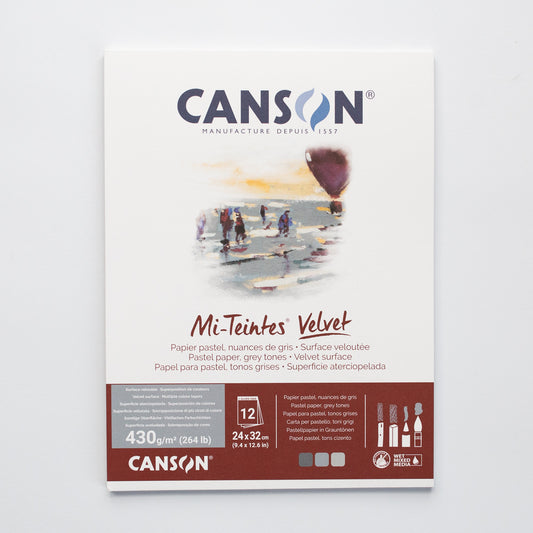 Canson Mi-Teintes® Velvet 24X32 430g Grijze Kleuren