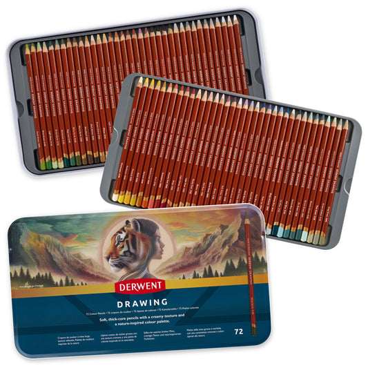 Derwent Drawing Pencil Tin of 72 Pencils