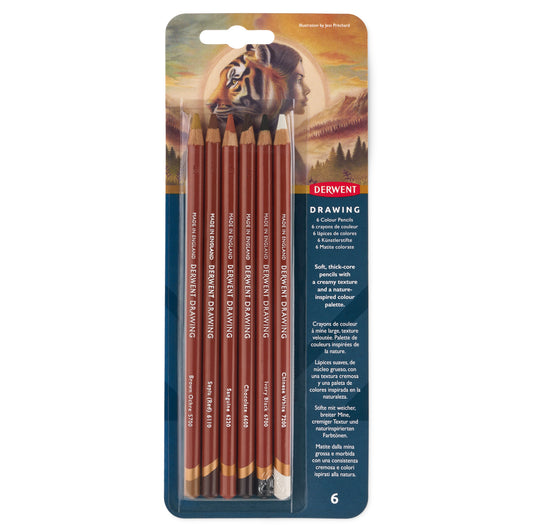 Derwent Drawing Pencil Blister with 6 Pencils