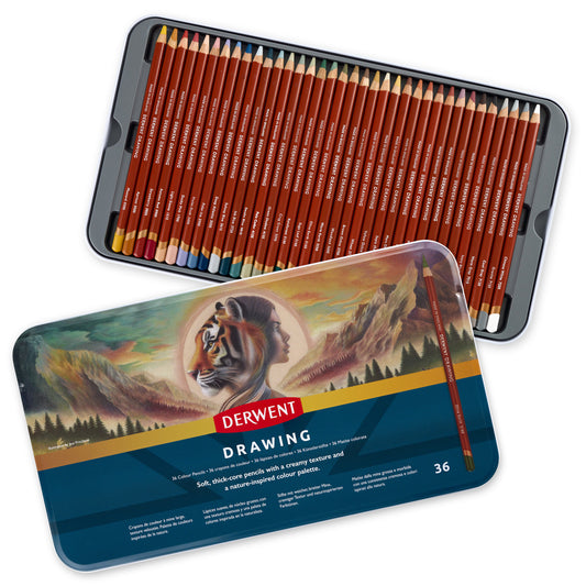 Derwent Drawing Pencil Tin of 36 Pencils