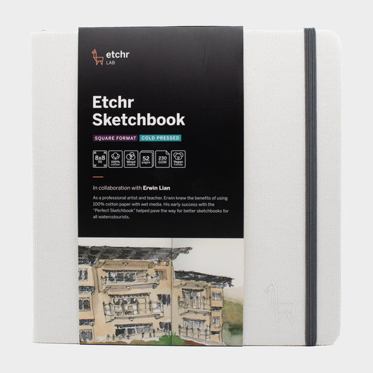 Etchr sketchbook Square 8" Cold Pressed