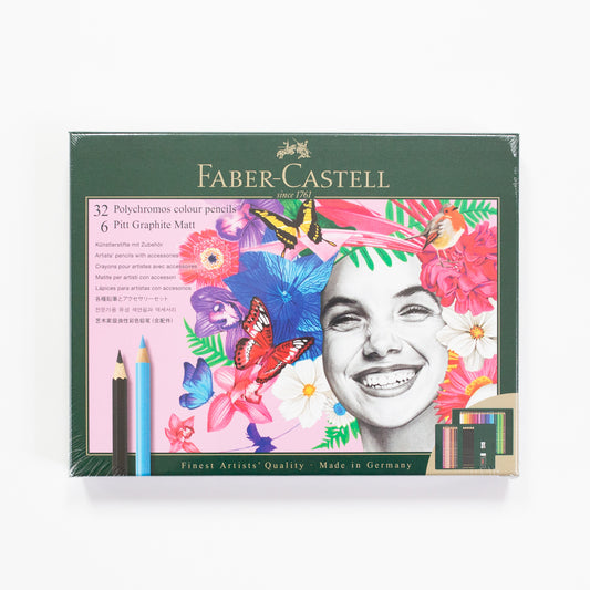 Faber-Castell Polychromos 32st + Pitt grafiet mat 6st set