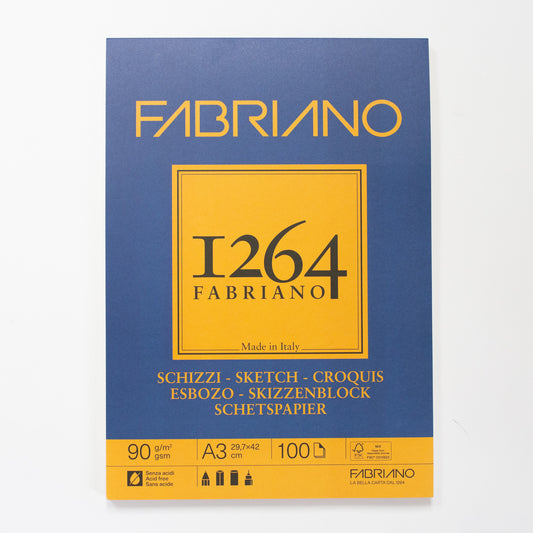 Fabriano 1264 schetsblok 100 vellen 90gr/m² 29,7x42cm (A3)