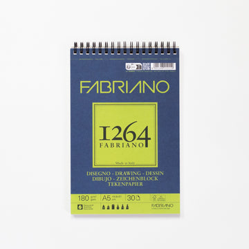 Fabriano 1264 tekenblok met spiraal 30 vellen 180gr/m² 14,8x21cm (A5)