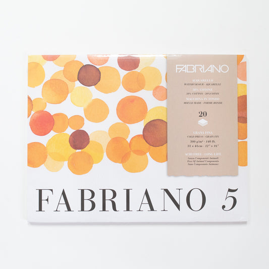 Fabriano 5 aquarelblok 20 vellen 300gr /m² 31x41cm