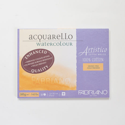 Fabriano Artistico Extra White 300gr 20 vellen 23x30cm Cold pressed