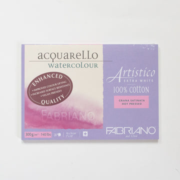 Fabriano Artistico Extra White 300gr 20 vellen 18x26cm Hot pressed