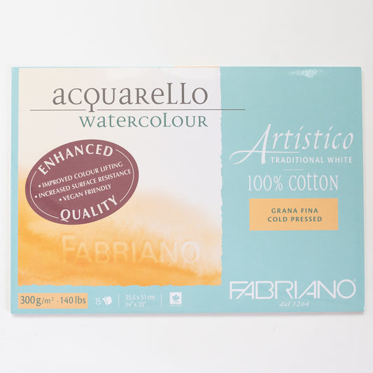 Fabriano Artistico Traditional White 300gr 15 vellen 35,5x51cm Cold pressed