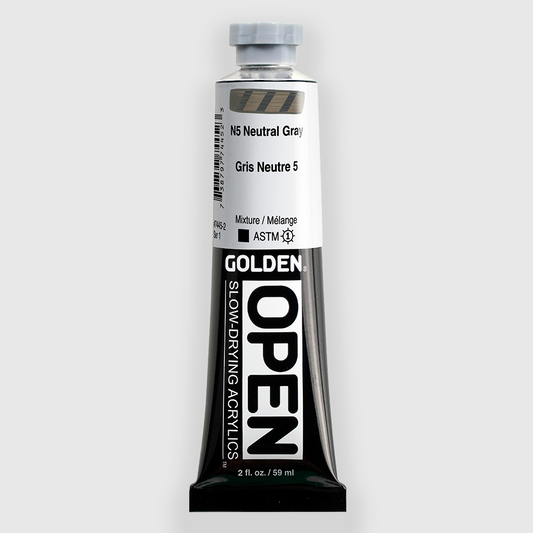 Golden OPEN Acrylics N5 Neutral Gray 59ML